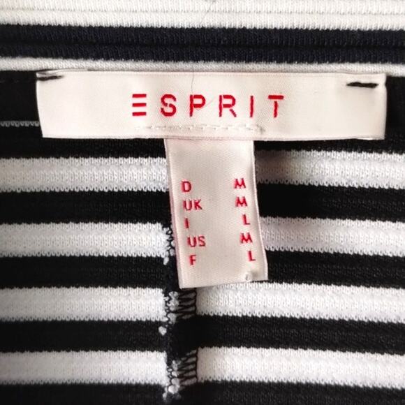 ESPRIT Striped Pocketed Knit Jersey Pocketed Open Blazer Light Jacket M - Picture 7 of 14